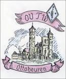 Vereinswappen des Ortsverbandes Ottobeuren, gezeichnet von Alfred Manlig, ex. DC4MT, aus Mindelheim