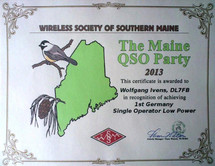 The Maine QSO Party 2013