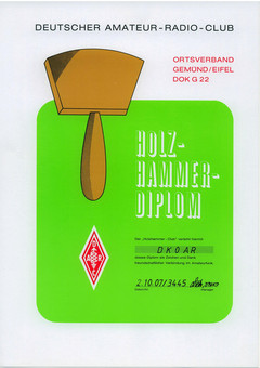 Holzhammer-Diplom DK0AR