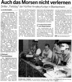 Zeitungsausschnitt Kölnische Rundschau 08.09.2003