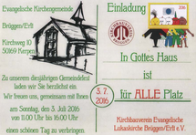 Einladung Gemeindefest Lukaskirche Kerpen-Brüggen