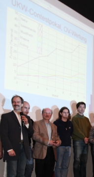 Verleihung des Pokals für Platz 3 im deustchlandweiten UKW-Pokal des DARC bei der GHz-Tagung in Dorsten
