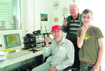 vlnr: Udo, DH3NAG, Max-Günther, DL4NDC und Manuel, DO6NX