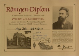 Abbildung Röntgen-Diplom