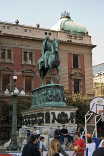 "Republic Square" with "Knez Mihailo monument"