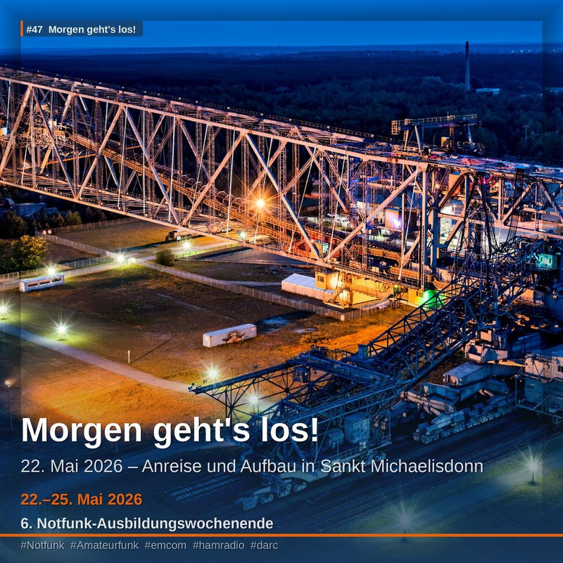 Morgen geht's los!