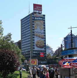 the contest hotel "Slavia" in the center of Belgrad