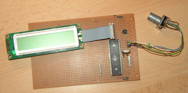 Das Kontroller Board nun mit Display und Drehencoder