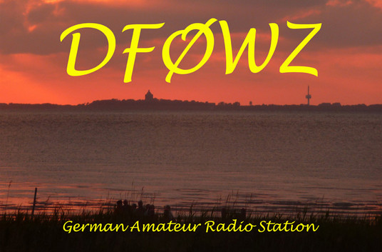 QSL-Karte des Clubcall DF0WZ vom OV Wingst (E32).