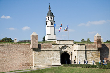 The "Stambol Gate", built 1750, is entry to the park "Kalemegdan" and related "Belgrade Fortress"