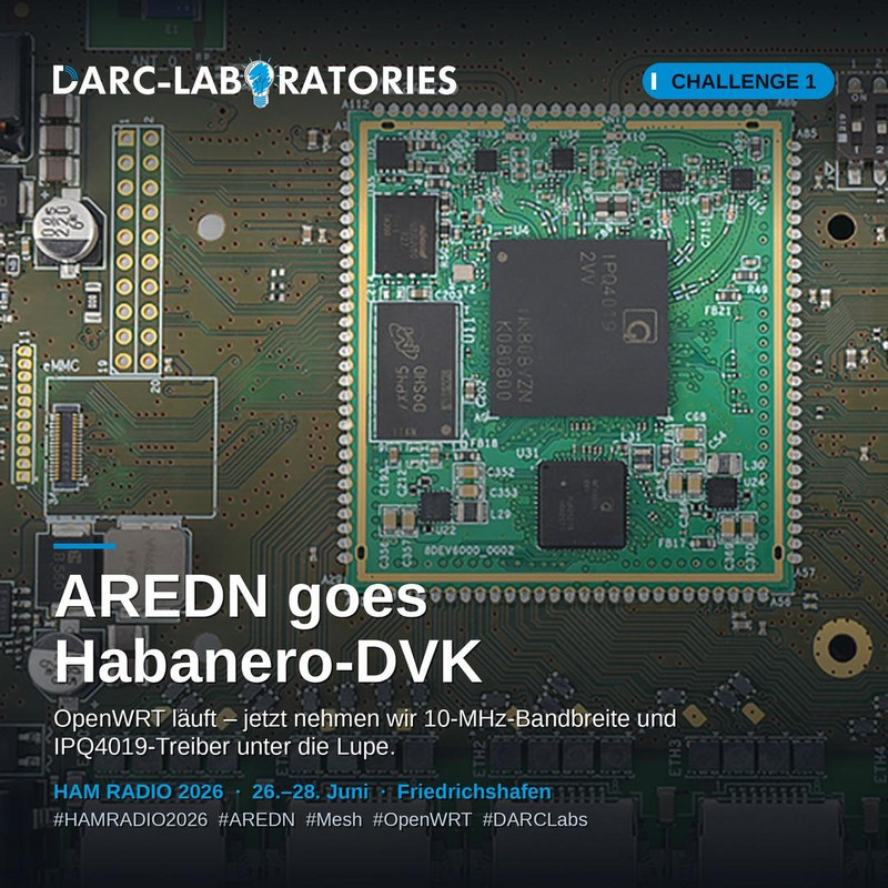 Nahaufnahme des Habanero-DVK-Moduls mit IPQ4019-SoC