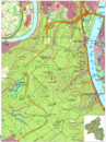 In dieser Gegend um den Kühkopf bei Koblenz findet der Peilwettbewerb statt.