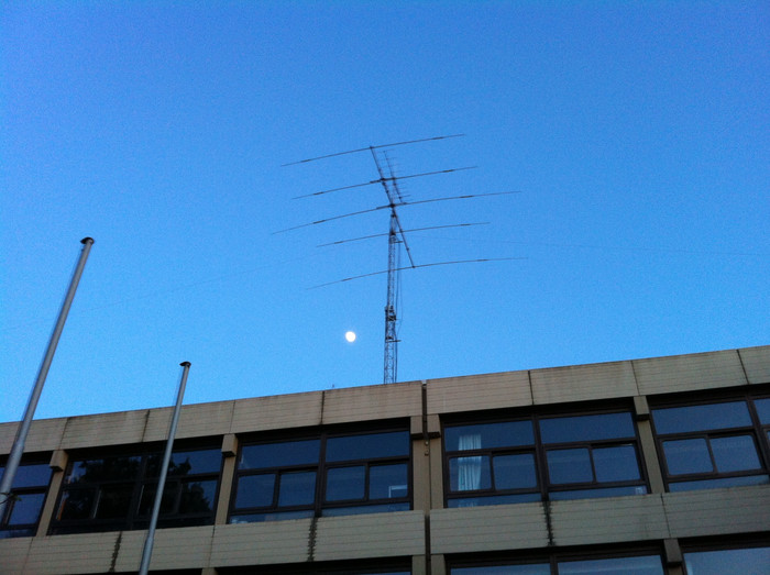 Ansicht der Antennenanlage nach dem Aufbau