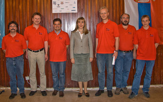German Team with Mrs. Minister