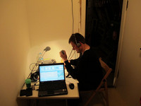 Markus beim Funkbetrieb an DL0LNW.