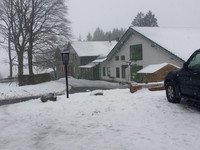 Verschneites `Hotel Fuchskaute' - ein romantischer Anblick