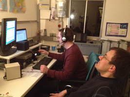 Andreas (DO5KF) verteilt und sammelt ein paar Contestpunkte...