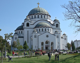 Cathedral of St. Sava, construction works were continued 1985 after interruption due to world war II