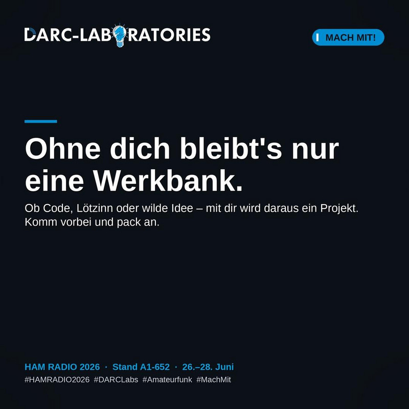 DARC Laboratories – 'Ohne dich bleibt's nur eine Werkbank', Stand A1-652