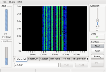 Screenshot FreeDV GUI