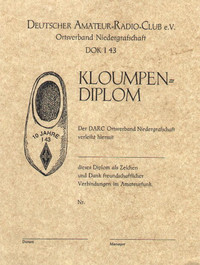 Kloumpen-Diplom Urkunde