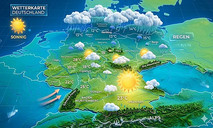 Wetterkarte KI-generiert