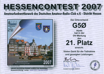 Karte Hessencontest 2007