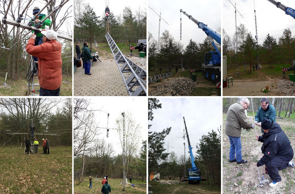 Aufbau Nordmast mit Sommerbeam