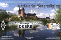 Sächsisches Burgendiplom Silber DK8RE