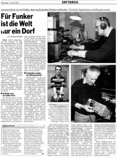 Zeitungsausschnitt Kölnische Rundschau 04.05.2002