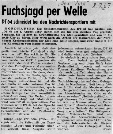 Artikel aus "Das Volk" 07/1967