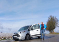 DJ2FR mit J-pole Antenne DJ2FR mit J-pole Antenne