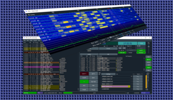 Waterfall diagram and main window of JTDX as symbol image for the FT4 contest