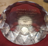 Am 24. August 2023 sendete Gerhard DJ1KN den 2000. Rundspruch