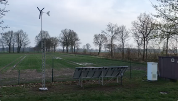 Windgenerator dreht sich