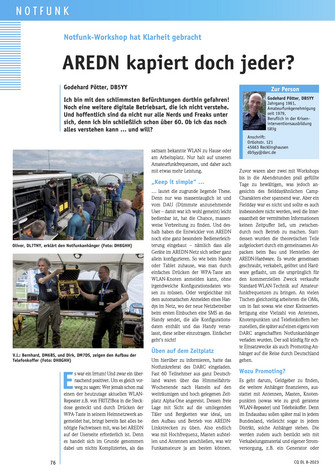 Bericht über das Ausbildungswochenende - CQDL 08-2023 - Seite 01