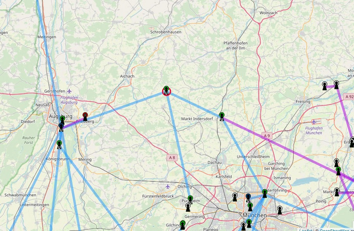 DB0DAH auf der Karte (im roten Kreis)