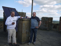 Andreas (DO3AKK) und Jens (DL7ACN) auf der Burg Steinsberg bei Sinsheim