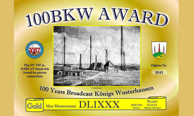 Diplom 100BKW Gold