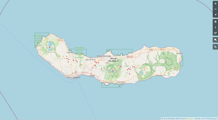 Karte von Sao Miguel Karte von Sao Miguel