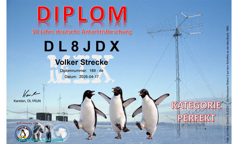 Diplom „50 Jahre deutsche Antarktisforschung“