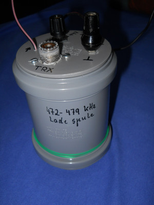 Schaltbare Ladespule mit 4 Amidon Ringkernen Foto: DF2LS