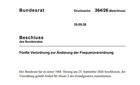 German Bundesrat Approves Frequency Ordinance Amendment