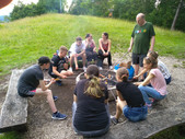 Beim gemeinsamen Grillen