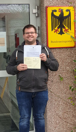 DO1LMH nach Prüfung bei der BNetzA (Foto von DD5MA)