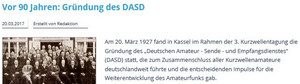 90 Jahre DASD