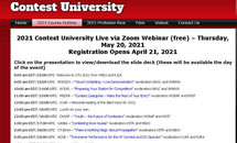 Webseite der US-Contestuniversity