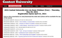 Webseite der US-Contestuniversity