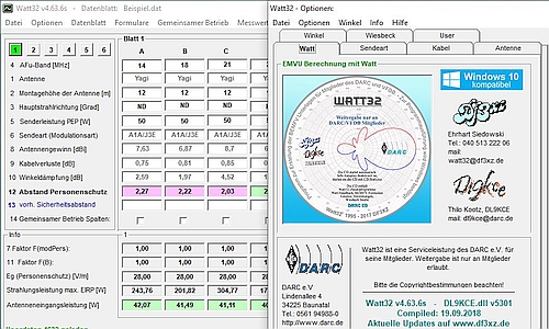 Programm WATT32 von DF3XZ